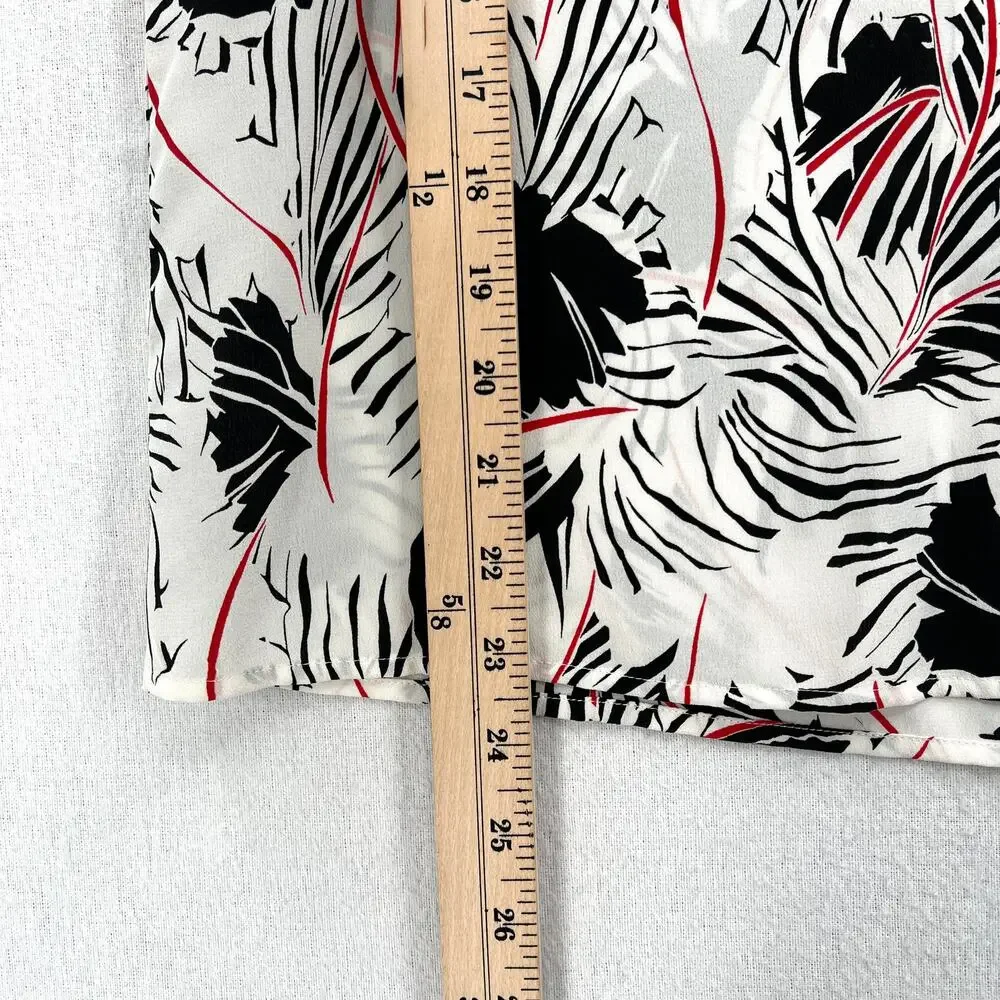 EQUIPMENT Layla Silk Print Cami Womens Small White Black Floral Leaf Print Layer - Picture 15 of 15